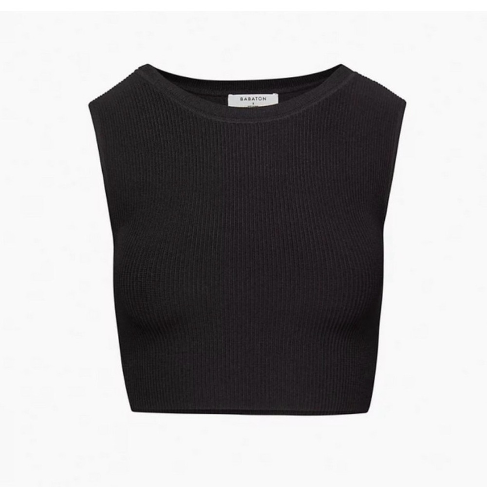 nwot Babaton sculpt knit muscle cropped tank XS